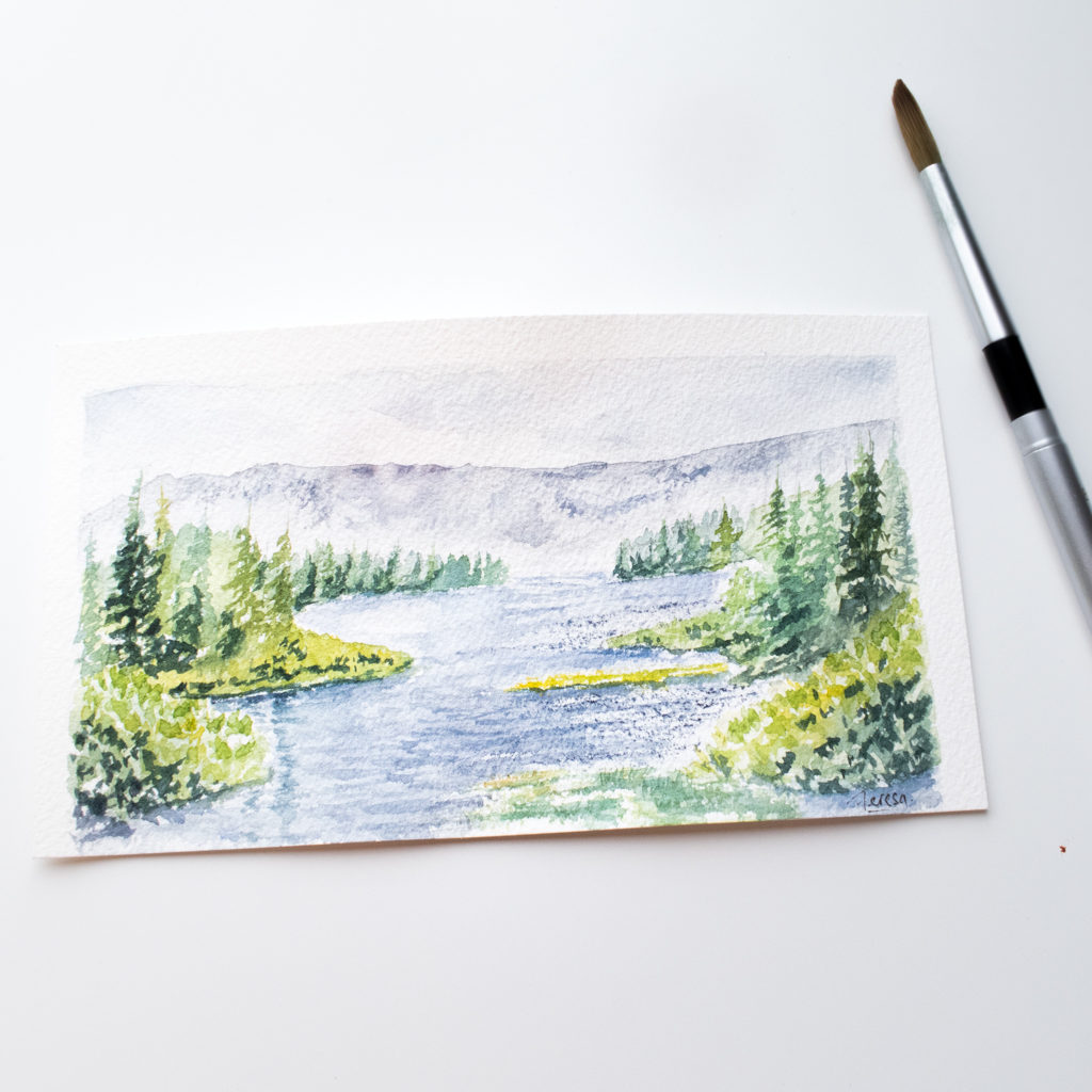 Simple watercolor paintings for beginner watercolor artists
