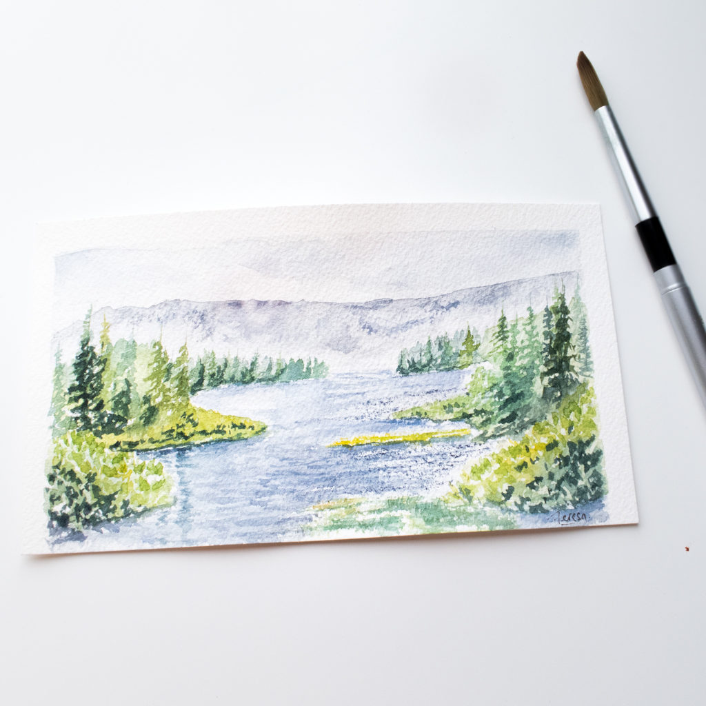 Watercolor pencil landscape tutorial 